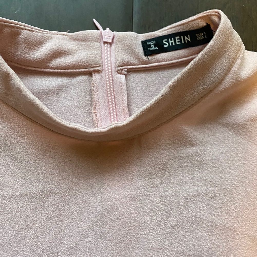 Shein Pink Bell Sleeve Dress - Picture 4 of 4
